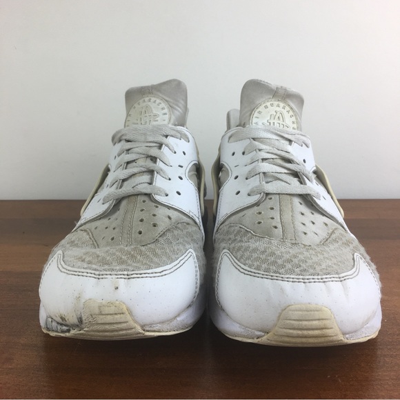 NIKE Men’s Air Huarache Running Shoes 318429-111 Size 10 White - Picture 3 of 10